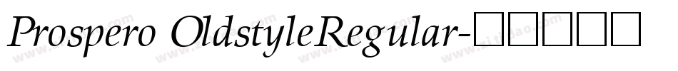 Prospero OldstyleRegular字体转换